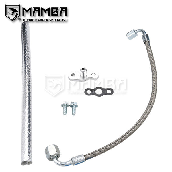 Mamba Turbo Oil Feed Line Kit Fits 00~07 VOLVO V70 2.5 D5 D5252T 53149886709