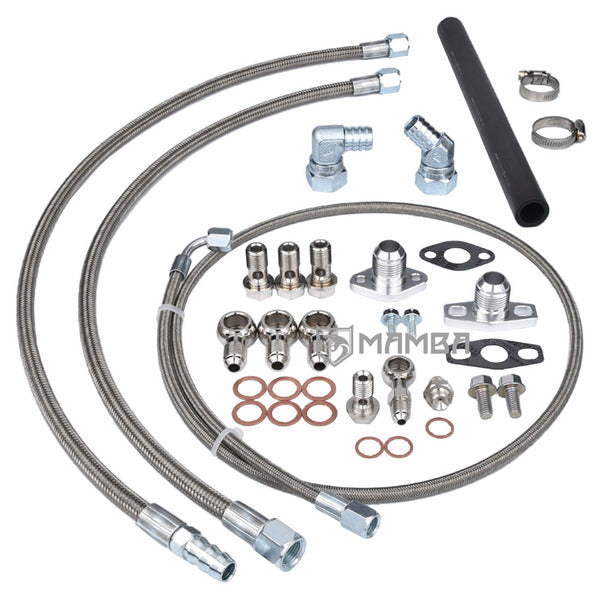 Mamba Turbocharger oil & water hose kit Top mount 98~05 AUDI VW 1.8T transverse GT30R GT28R