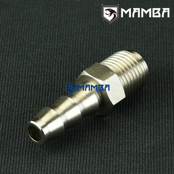 Mamba Turbocharger Steel Male Hose barb Adapter Fitting -6AN to 3/8” Barb (8.3~10.3 mm)