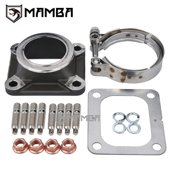 Mamba SUS304 Cast Turbocharger Manifold Flange Adapter T4 to V-Band Fits EFR I-Type F(V)