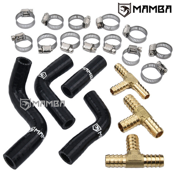 Mamba Reinforce Turbocharger Coolant Line Repair Hose Kit For BMW N63 X5 X6 550i 650i 750i