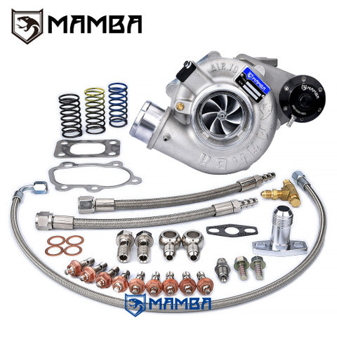 Mamba GEN II G25 7+7 3" A/R.70 GTX2971R Ball Bearing Turbocharger + .86 T25 5-Bolt IWG