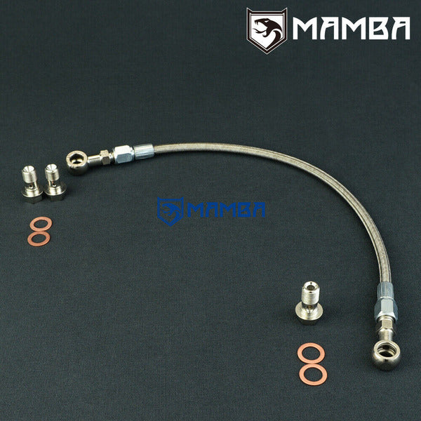 Mamba Turbocharger Oil Feed Line For Low Mount SR20DET S13 S14 S15 w/ Garrett GT28R TB25