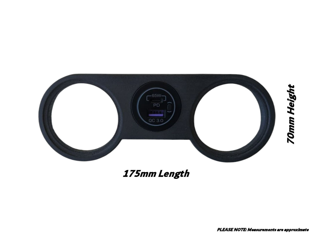 52mm Double gauge pod with USB charging port