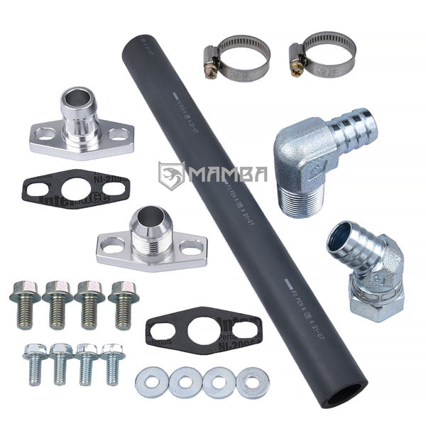 Mamba 50cm Turbocharger Oil Drain Hose Line Kit For HKS GT3037R GT3040 GT3540