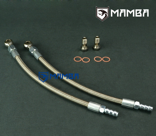 Mamba Turbocharger Water PTFE Line Kit Mitsubishi 4G63T Lancer Evolution EVO 4~9 TD05HR