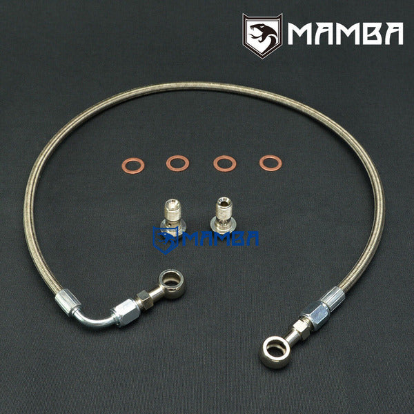 Mamba Turbocharger Oil Feed Line for EA113 AUDI VW K03 K04 1.8T 2.0T w/ 2.5mm hole