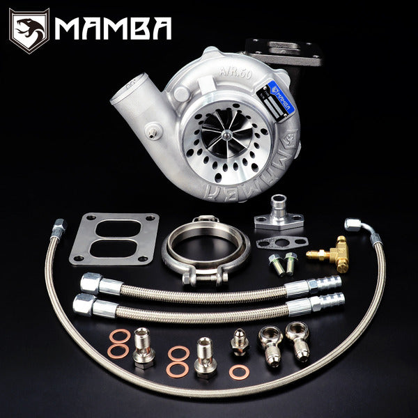 Mamba 7+7 Universal 4" A/R.60 GTX3071R Ball Bearing Turbocharger + .86 T4 V-Band
