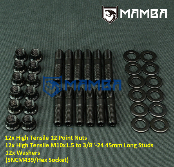 Mamba Stud Kit Ford Turbocharger Manifold Extractors 6 Cyl BA BF FG XR6 FPV