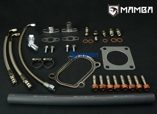 Mamba Turbocharger Oil & Water Line Install Kit TOYOTA MA70 7M-GTE Supra Garrett GT30R GT35R