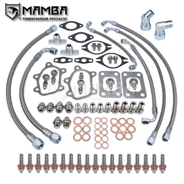 Mamba Turbocharger Install Kit fits Nissan RB26DETT SKYLINE GTR w/ Twin Garrett GT28R