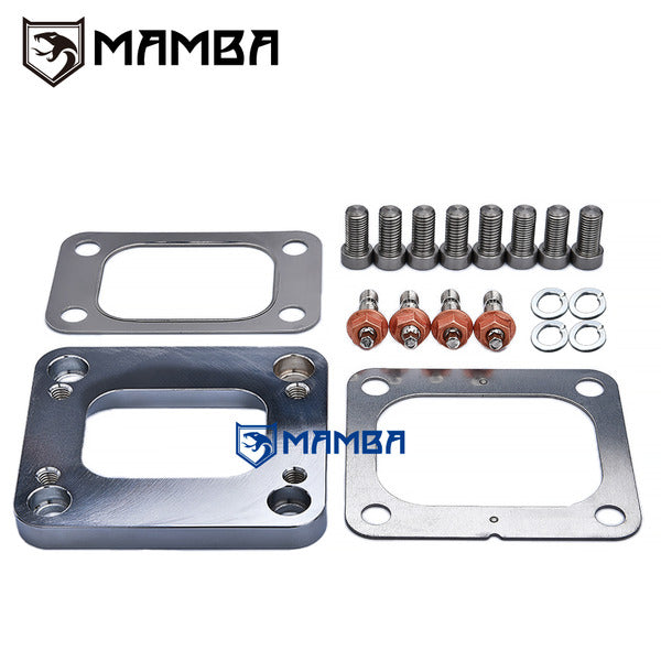 Mamba Garrett T4 Header to T3 Turbocharger Flange Adapter Kit (Single Entry/Scroll)