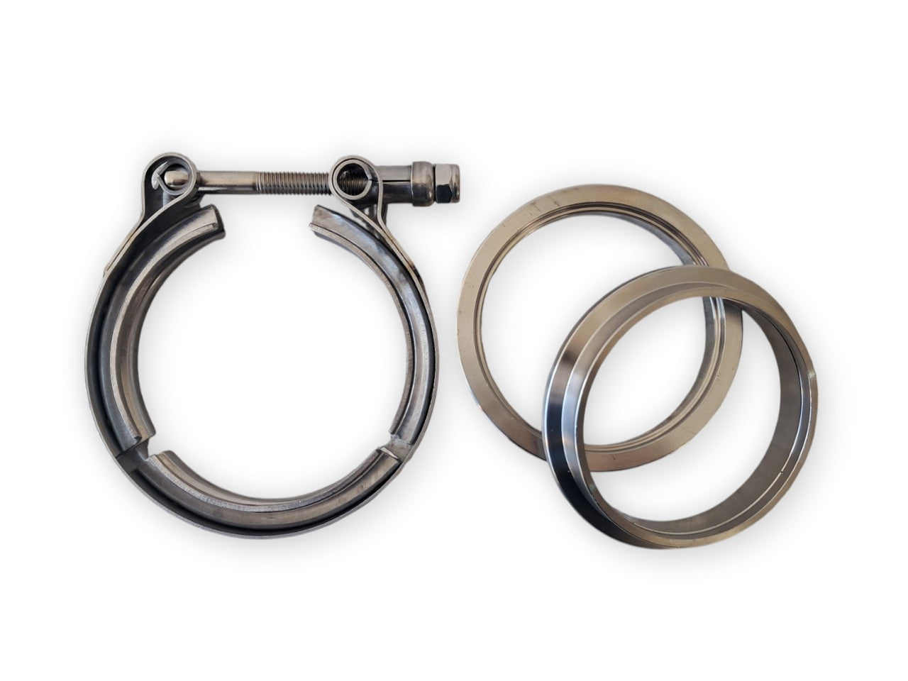 VBAND CLAMP SET - STEPPED FLANGE
