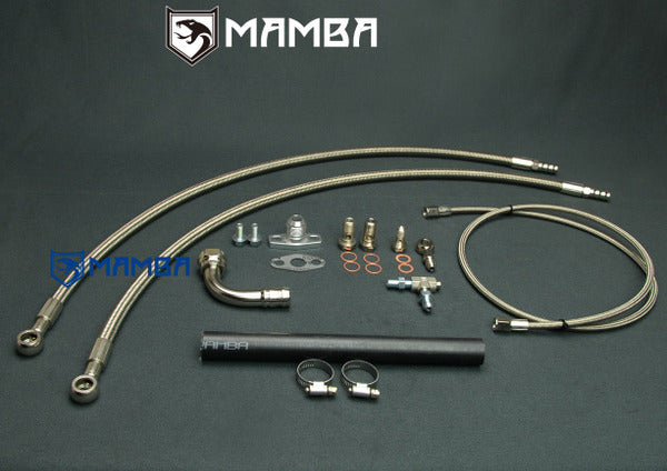 Mamba Turbocharger Oil Water Line For Nissan Primery P11 SR20DE w/ GT28R (oil return included