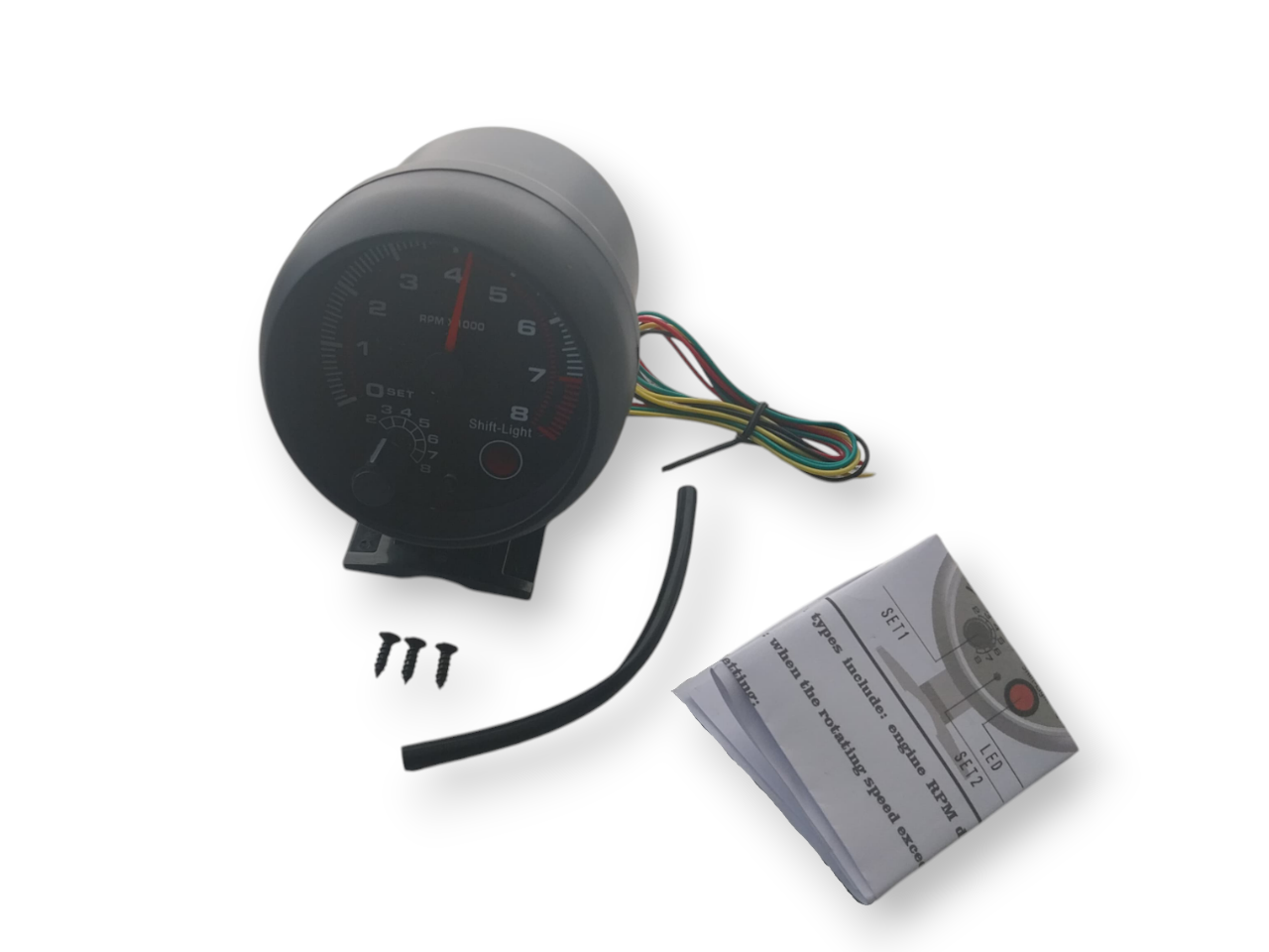 8000RPM Tachometer 12V Adjustable Shift Light Indicator