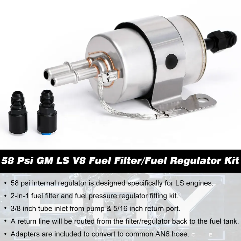 thumbnail image 2 of LS Engine Swap Fuel Filter With Regulator - Fits LS1, LS2, LS6, 4.8, 5.3, 6.0, 5.7 (Part 800-401) 2 of 6