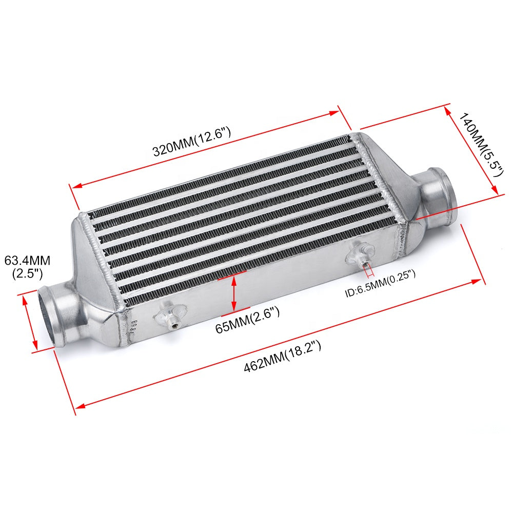 Intercooler - 320x140x65mm - Entrée 2.5" - Barre & Plaque FMIC