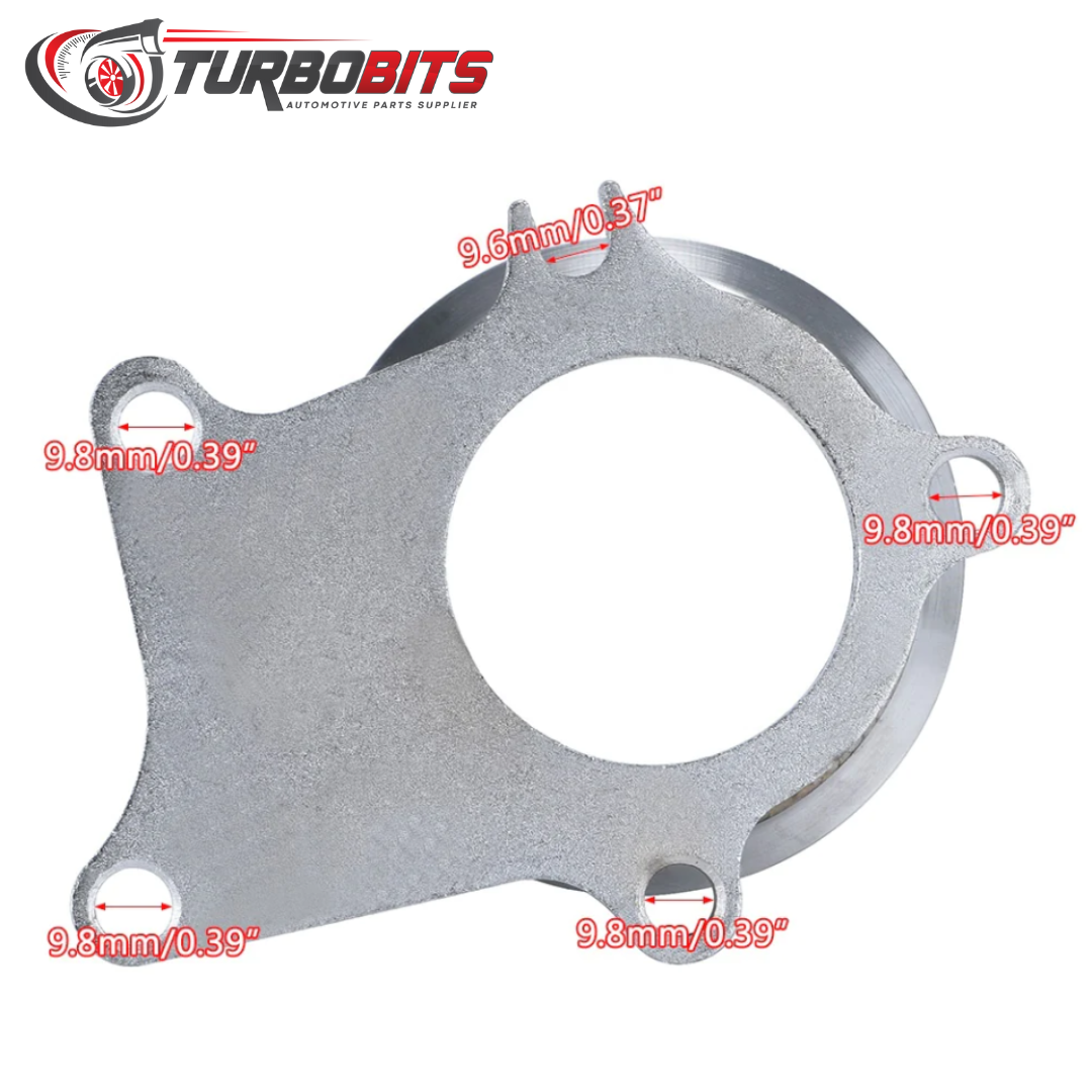 Stainless Steel Adapter for T3/T4 Turbo 5 Bolt to 3" V-Band Flange Turbo Adapter