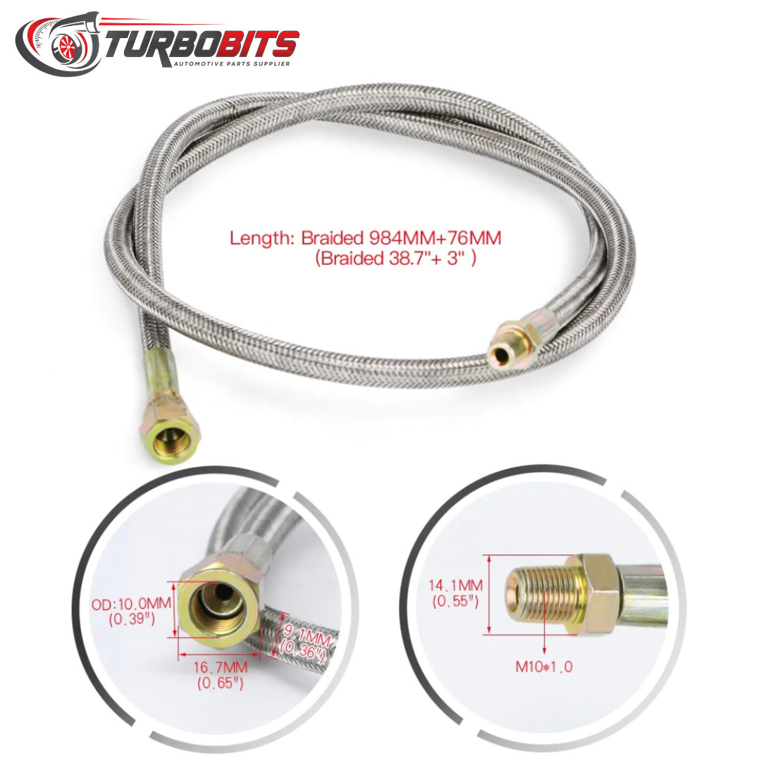 Oil Feed & Drain Line Kit Fits T3 Based Turbo T3T4 T3/T4 T04E T04B Etc
