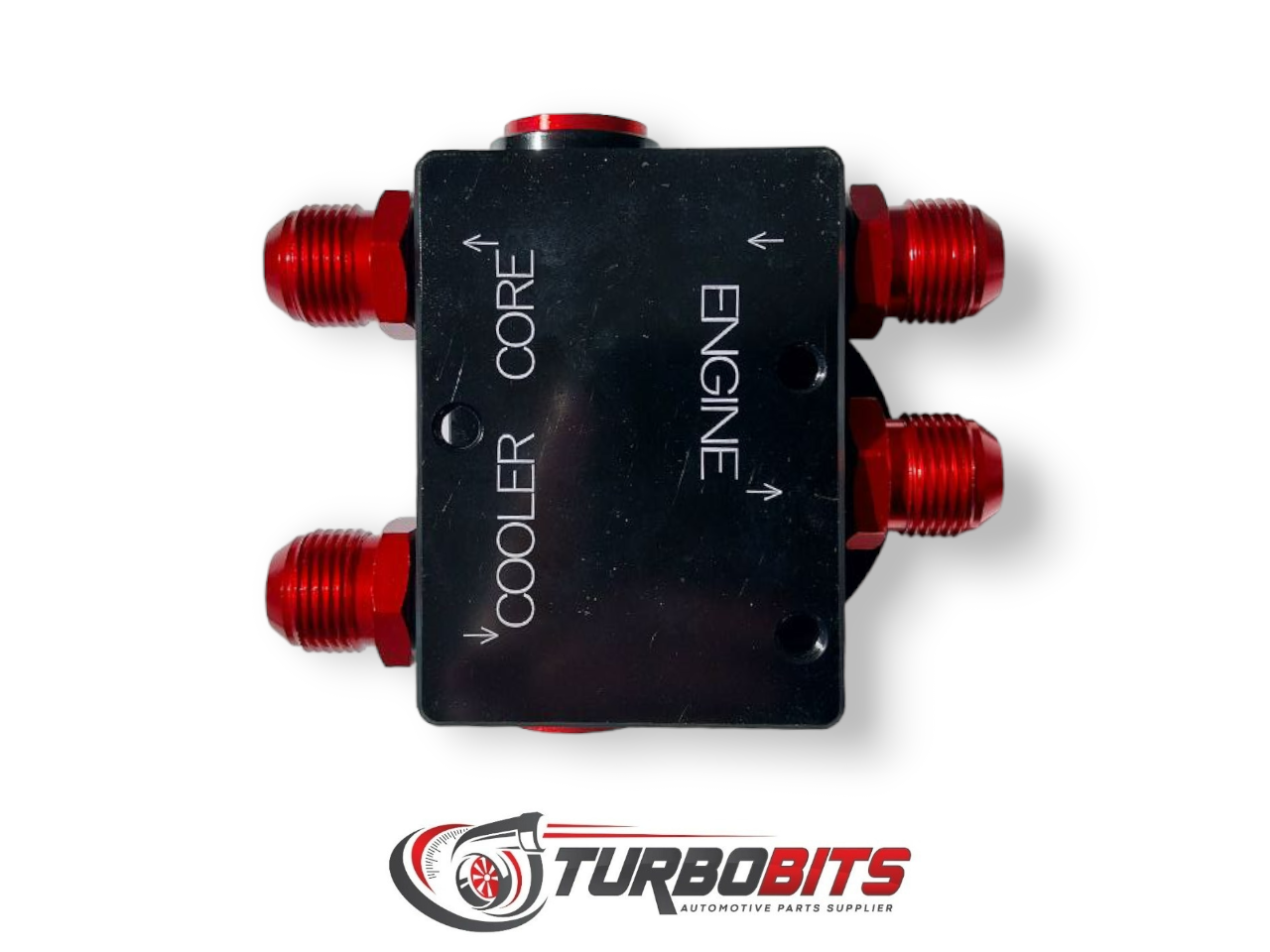 Oil Filter Adaptor with thermostat - Black - AN10