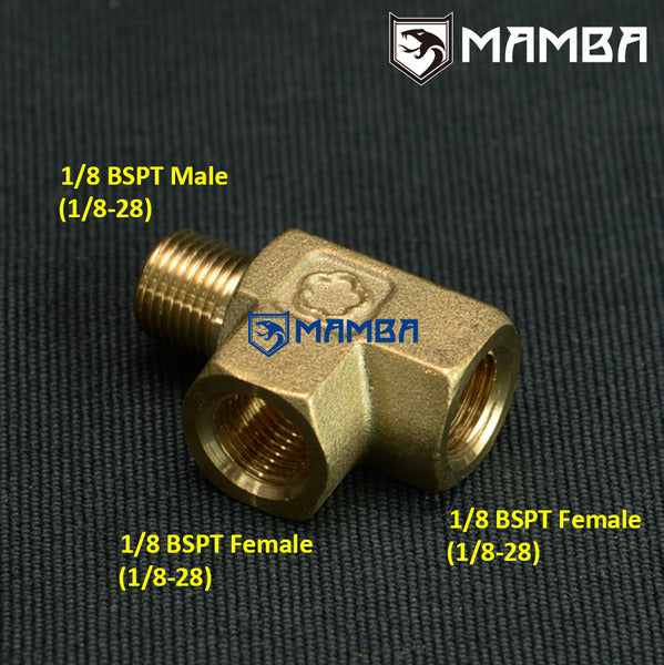 Mamba 1/8 BSPT Oil Pressure Sensor Adapter Tee Fitting For Mazda Suzuki Mitsubishi