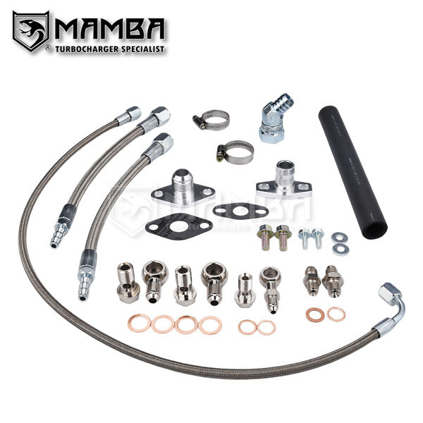 Mamba Turbocharger Oil & Water Line Kit Top mount TOYOTA 1JZ-GTE 2JZ-GTE w/ TD05 TD06