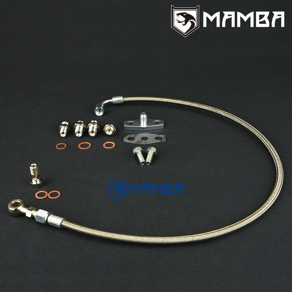 Mamba Turbocharger Oil Feed Line EFR Ball Bearing / Mitsubishi 4B11T Lancer EVO X Ralliart
