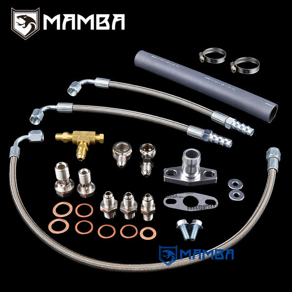 Mamba Turbocharger Oil & Water Line TD04 TD04L 13T 15T 19T M10x1.5 oil & M12x1.25 Water