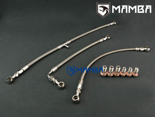 Mamba SAAB 9000 Aero B202 B204 B234L Mitsubishi TD04HL 15G 15T Turbocharger Oil & Water Line
