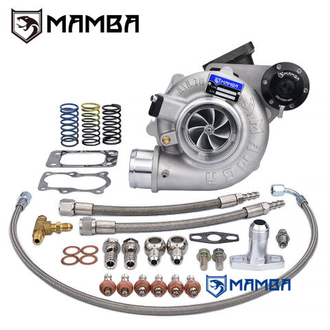 Mamba GEN II G25 7+7 3" A/R.70 GTX2871R Ball Bearing Turbocharger + .42 T3 6-Bolt IWG