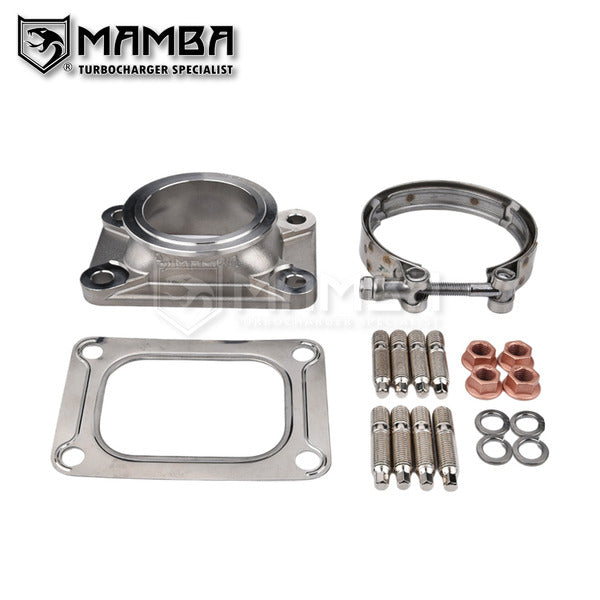 Mamba SUS304 Turbocharger Exhaust Manifold Flange Adapter T6 to V-Band Garrett G40 G42 G45