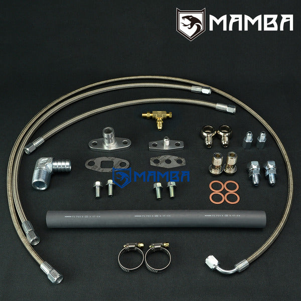 Mamba Turbocharger Oil & Water line Kit For Nissan TD42 Patrol GQ w/ GU's Hitachi HT18