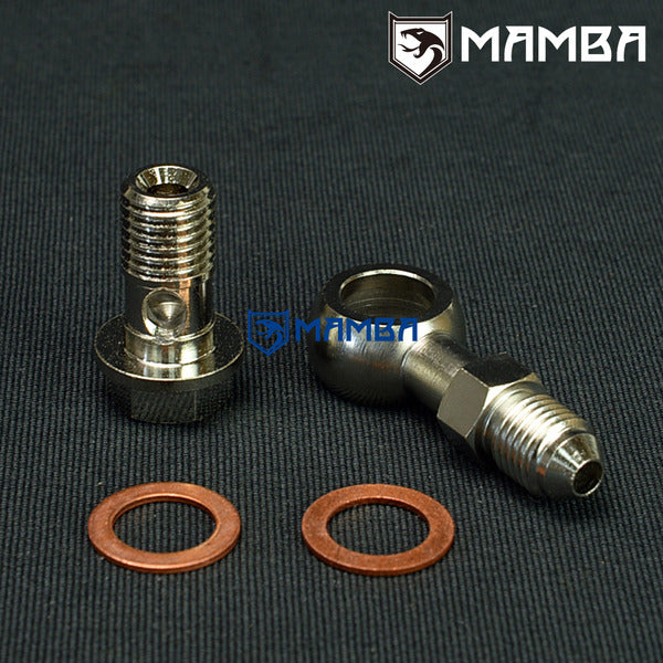 Mamba Turbocharger Oil Feed Engine Block Supply Banjo Bolt Kit AUDI 1.8T S3 TT 8V Seat Leon