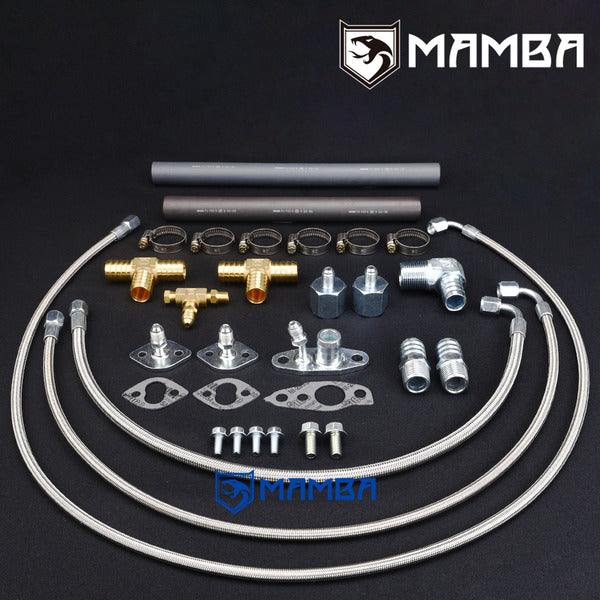 Mamba Oil & Water Line Kit For Toyota Land Cruiser 2H 4.0L HJ60 Diesel w/ CT26