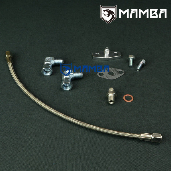 Mamba Turbocharger Oil Feed Line Kit for Nissan SR20DET S13 S14 S15 Top Mount Garrett T3 T4