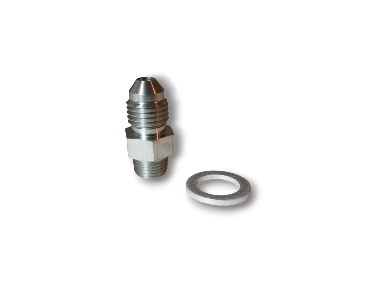 AN4 Oil feed fitting for Journal bearing turbo