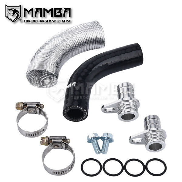 Mamba Fits BMW Mini B36 B38 F54 F60 11428616574 Silicon Turbo oil drain Hose Kit