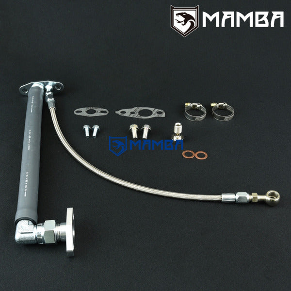 Mamba Turbocharger Oil Feed & Return Line Kit TOYOTA 1KZ-TE Hilux Surf KNZ130 KNZ185 w/ CT12B