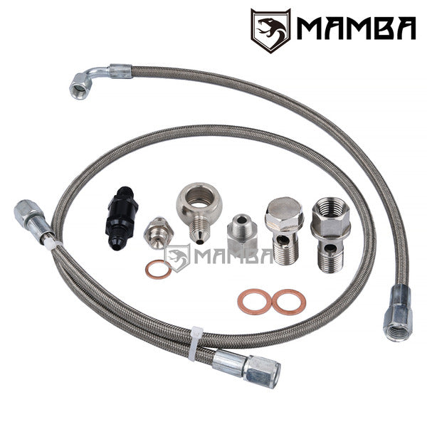 Mamba Turbocharger Oil Feed Line Ford BA BF XR6 FPV F6 w/ Garrett GT3076R GT3582R BB