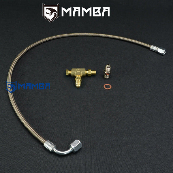 Mamba 00~03 HONDA F20C S2000 AP1 w/ Greddy T518Z TD05H-18G Turbocharger oil feed line