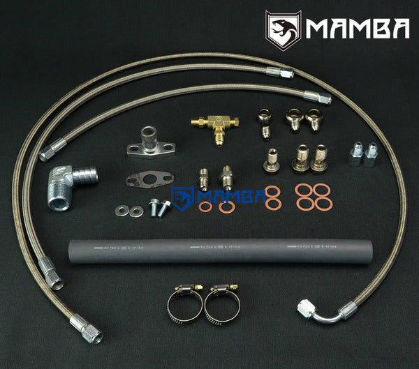 Mamba Turbocharger Oil & Water Line Kit For Nissan TD42 Patrol GQ TD05H 16G 18G 20G UFI