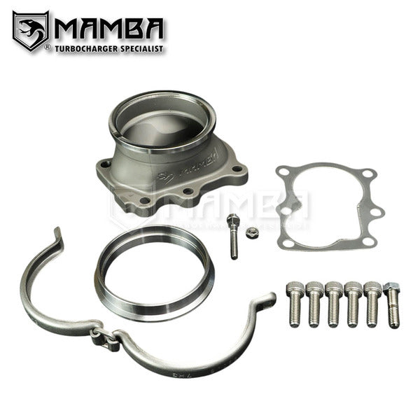 Mamba 6 Bolt to 3" V-band Dump Pipe Flange Nissan TD42 Patrol GQ GU