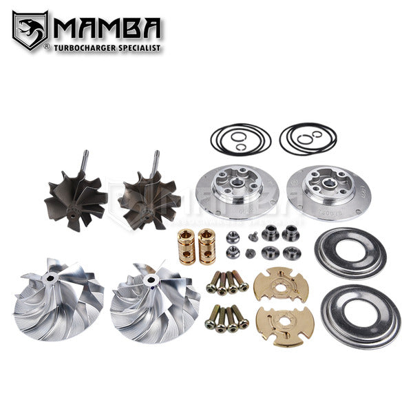 Mamba D5-6 Heavy Duty Turbocharger Upgrade Wheel Repair Kit / BMW N63 TU2 TU3 MGT2867 +300HP
