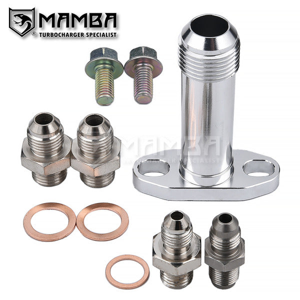 Mamba 4AN/6AN/10AN Turbocharger oil & Coolant Adapter Fitting Fits Garrett G25 G30 G35