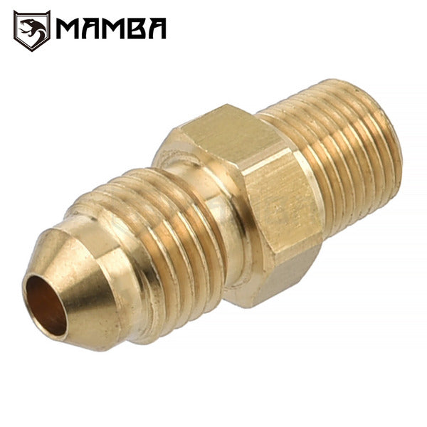 Mamba 50 Pcs x Brass Adapter Fitting 4 AN x 1/8" BSPT (1/8-28, 1/8BSPT)