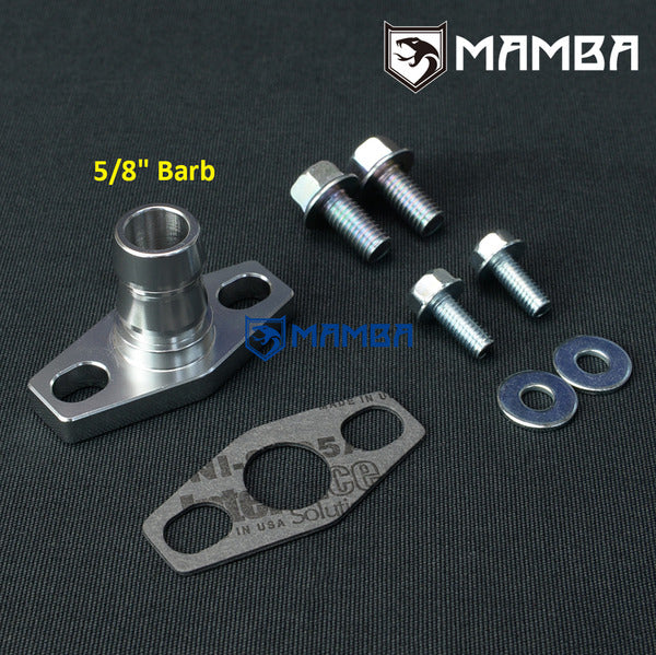 Mamba 5/8" Barb Turbocharger Oil Return Drain Flange Kit Mitsubishi TD03 TD04 TD05 TD06
