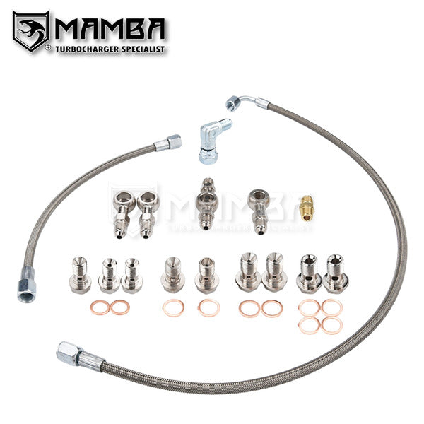 Mamba For SUBARU EJ20 EJ25 AVCS Turbocharger Oil Feed Line / TF035HM TD04L TD05H TD06