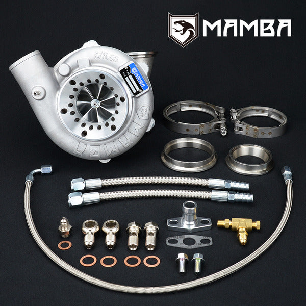 Mamba 7+7 4" A/R .60 Ball Bearing Turbocharger GTX3076R .86 V-Band In & Out Hsg