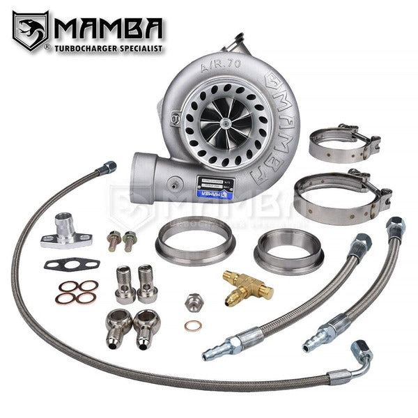 Mamba D5-7 4" A/R.70 Bullet Ball Bearing Turbocharger GTX3582R .86 V-Band In Out
