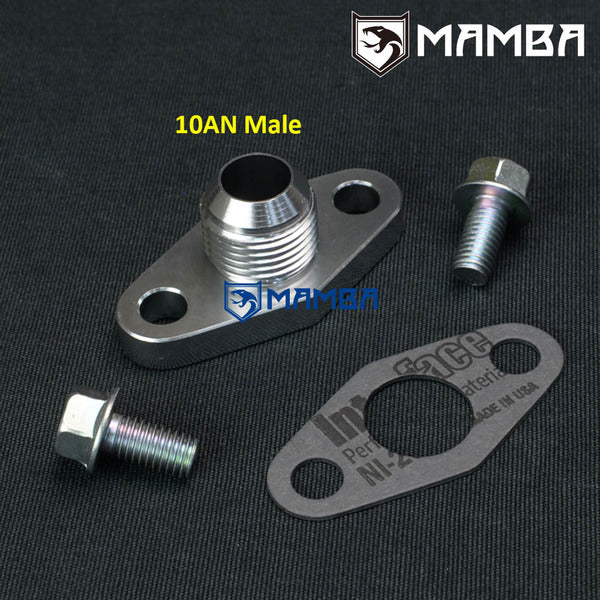 Mamba AN10 Aluminum Oil Drain Return Flange Kit for Toyota Supra 7M-GTE Single Turbocharger